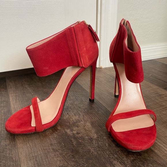 Stuart Weitzman Shoes - Stuart Weitzman Red Suede Heels